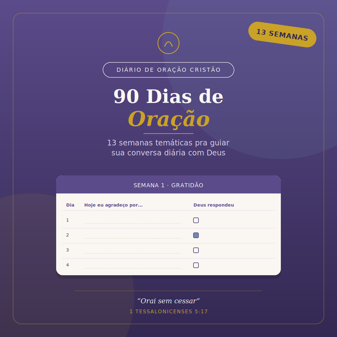 Diário de Oração de 90 Dias